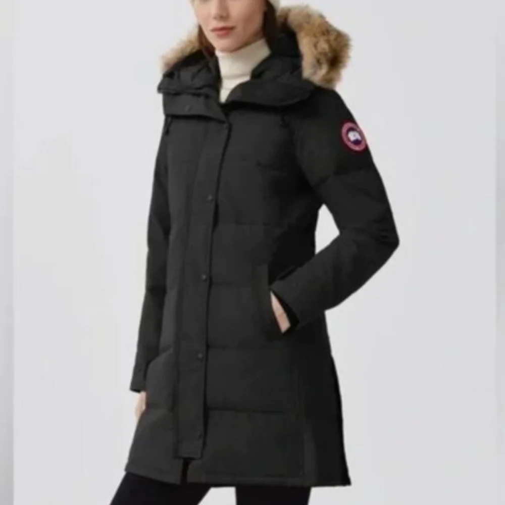 Canada Goose Black Parka with Fur Trim Sz L - Picture 1 of 13